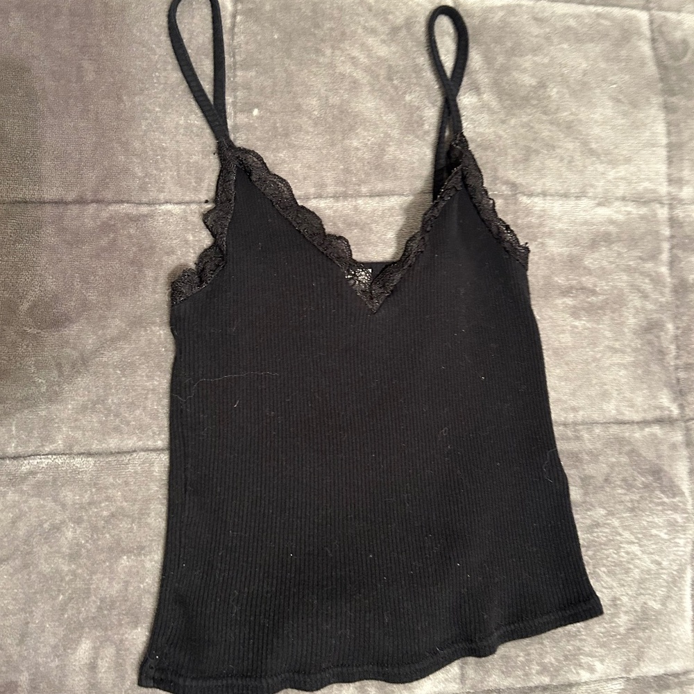 urban outfitters black lace tank top